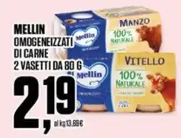 Coop Mellin omogeneizzati di carne 2 vasetti offerta