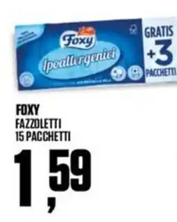 Coop Foxy fazzoletti 15 pacchetti offerta