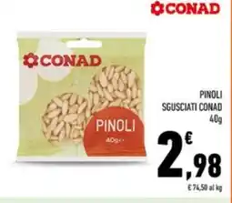 Conad Conad pinoli sgusciati offerta