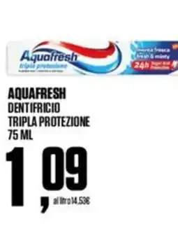Coop Aquafresh dentifricio tripla protezione offerta