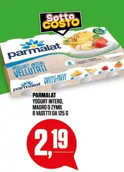 Coop Parmalat yogurt intero, magro o zymil offerta