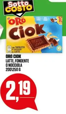 Coop Oro ciok latte, fondente o nocciola offerta