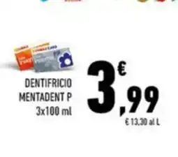 Conad Dentifricio mentadent p offerta