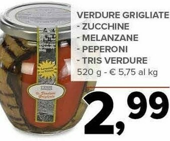 Todis Verdure grigliate zucchine 520 g offerta