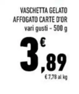 Conad Vaschetta gelato affogato carte d'or vari gusti offerta