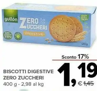 Todis Gullón - zero zuccheri digestive 400 g(ml) offerta