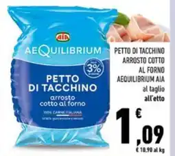 Conad Aia petto di tacchino arrosto cotto al forno aequilibrium offerta