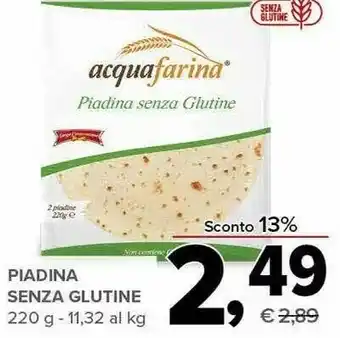 Todis Acqua farina - piadina senza glutine 220 g(ml) offerta