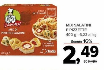 Todis Mix salatini e pizzette 400 g offerta