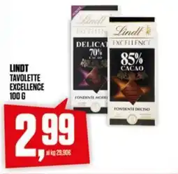 Coop Lindt tavolette excellence offerta