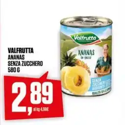 Coop Valfrutta ananas senza zucchero offerta