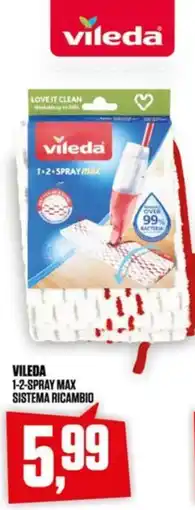 Coop Vileda 1-2-spray max sistema ricambio offerta