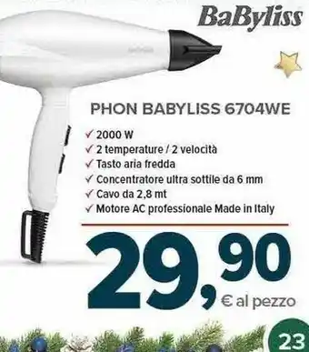 Todis 6704we asciuga capelli 2000 w nero, bianco offerta