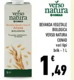 Conad Bevanda vegetale biologica verso natura conad vari tipi offerta