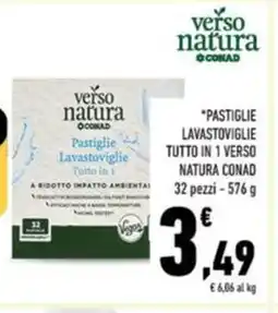 Pastiglie lavastoviglie tutto in 1 verso natura conad