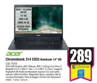 Wellcome Notebook offerta