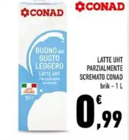 Conad Latte uht parzialmente scremato conad offerta