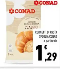 Conad Cornetti di pasta sfoglia conad offerta