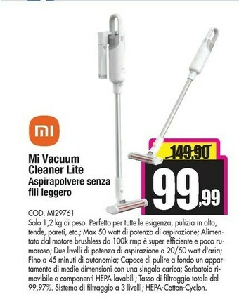 Wellcome Scopa elettrica offerta