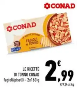 Conad Le ricette di tonno conad fagioli/piselli offerta