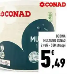 Conad Bobina multiuso conad 1 2 veli - 530 strappi offerta