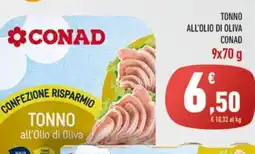 Conad Conad tonno all'olio di oliva offerta