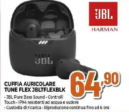 Extracoop JBL CUFFIA AURICOLARE TUNE FLEX JBLTFLEXBLK offerta
