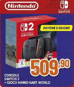 Extracoop Console switch 2 + gioco mario kart world offerta