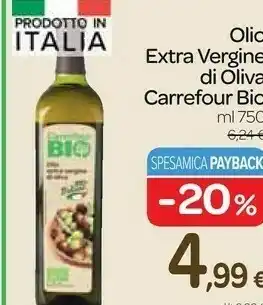 Carrefour Express Carrefour olio extra vergine di oliva bio offerta