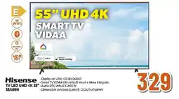 Extracoop Hisense TV LED UHD 4K 55" 55A69N offerta