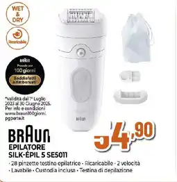 Extracoop BRAUN EPILATORE SILK-ÉPIL 5 SE5011 offerta
