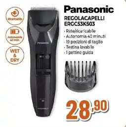 Extracoop Panasonic REGOLACAPELLI ERGC53K503 offerta