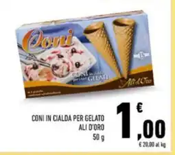 Conad Coni in cialda per gelato ali d'oro offerta