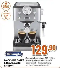 Extracoop DeLonghi MACCHINA CAFFÈ LINEA CLASSIC EM450M offerta