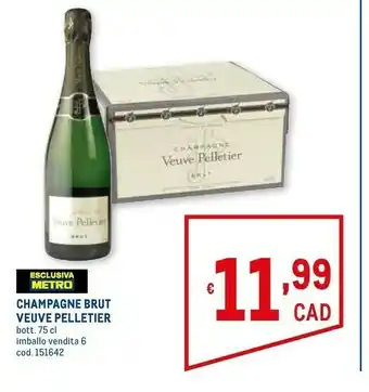 Metro Champagne veuve pelletier bott. 750 ml offerta