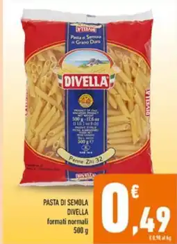 Conad Pasta di semola divella formati normali offerta