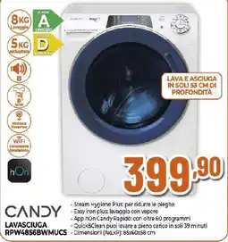 Extracoop CANDY LAVASCIUGA RPW4856BWMUCS offerta