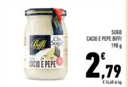 Conad Sugo cacio e pepe biffi offerta