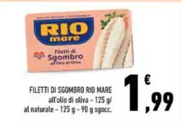 Conad Rio mare filetti di sgombro offerta