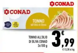 Conad Conad tonno all'olio di oliva offerta