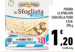 Conad Piadina la sfoC.R.M. 390 g a casa della piada c.r.m offerta
