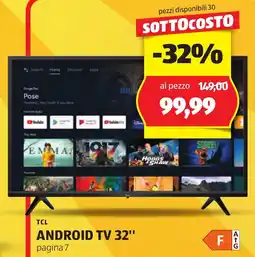 ALDI TCL ANDROID TV 32" offerta
