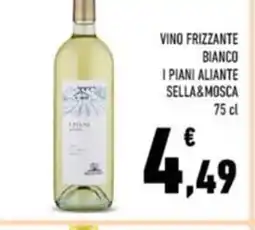 Conad Vino frizzante bianco i piani aliante sella&mosca offerta