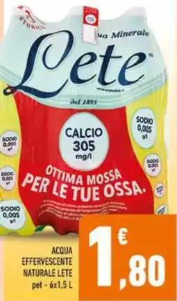 Conad Lete acqua effervescente naturale offerta