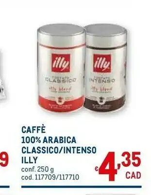 Metro Caffè 100% arabica classico/intenso 250 g offerta