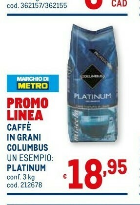 Metro Caffè in grani offerta