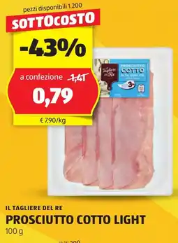 ALDI Il tagliere del re prosciutto cotto light offerta