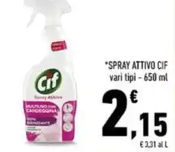Spray attivo cif vari tipi