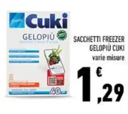 Conad Cuki sacchetti freezer gelopiù offerta