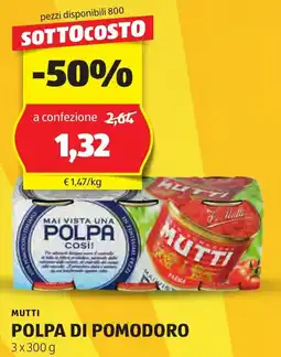 ALDI Mutti polpa di pomodoro offerta